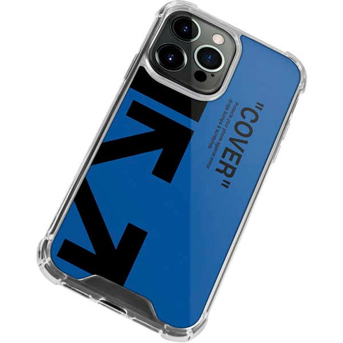 Black and Blue Arrows iPhone 14 Pro Clear Case